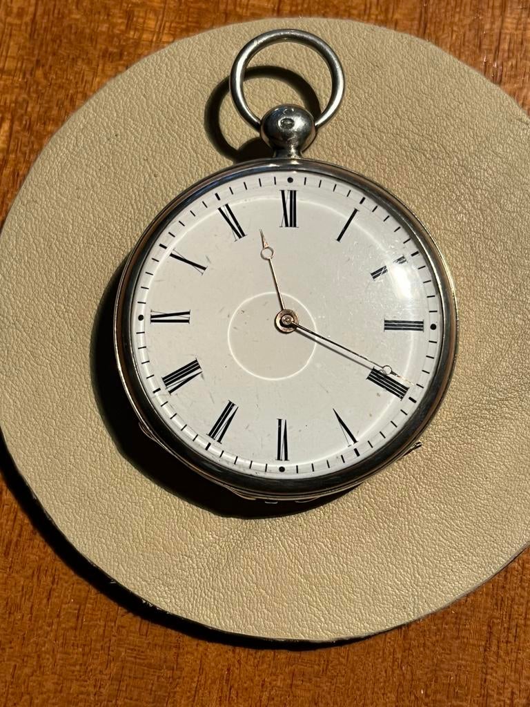 Zilveren zakhorloge Le Paute&Fils nr 3494, Sieraden, Tassen en Uiterlijk, Horloges | Heren, Ophalen of Verzenden, Zilver, Zakhorloge