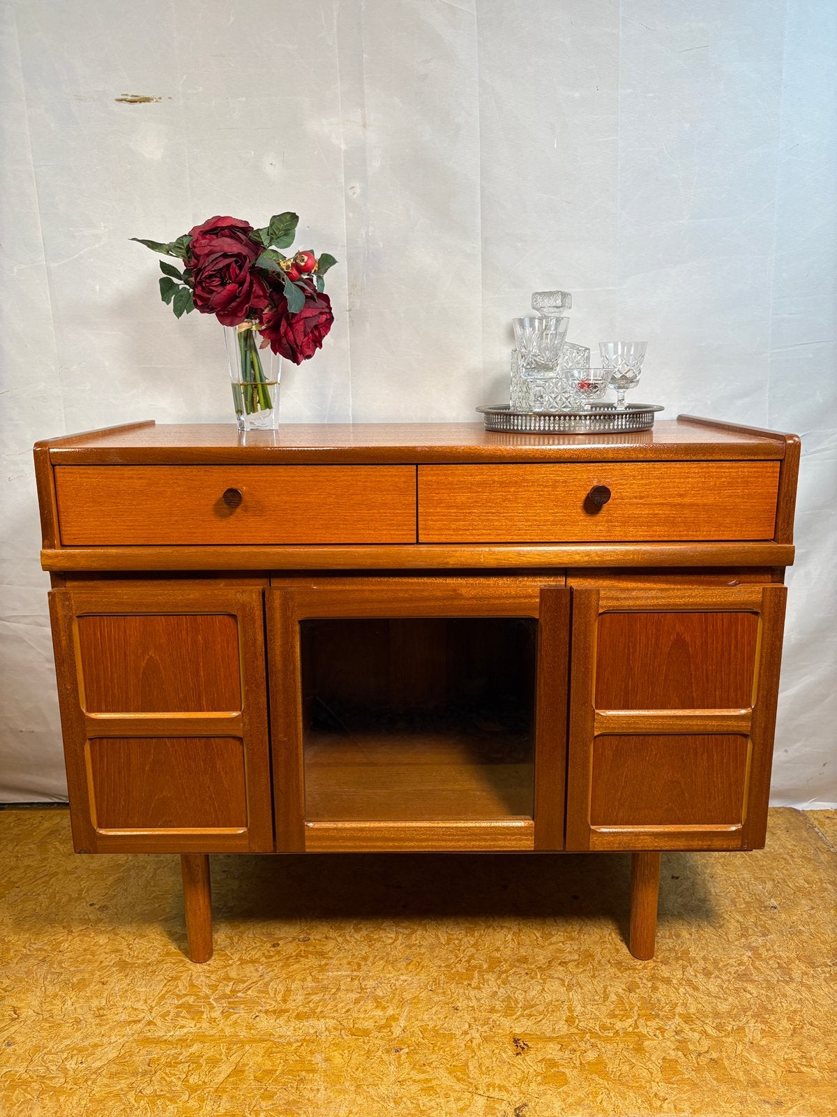 Gratisbezorging!MidCenturyRetroVintageNathanTeakDressoir1960, Gebruikt, Met lade(s), Midcentury retro vintage teak drankkast dressoir Nathan 1960