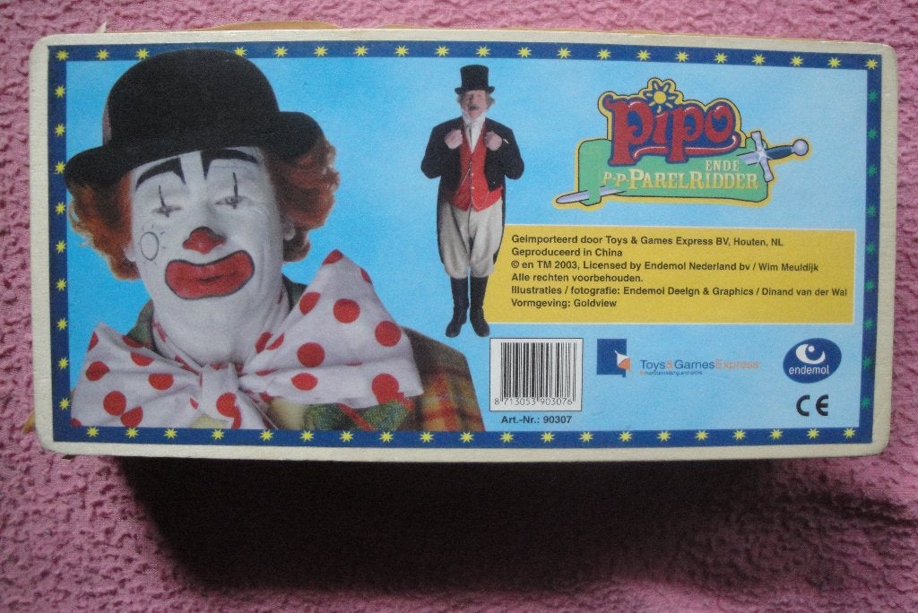 PIPO DE CLOWN  KINDERPUZZLE   HOUTEN GR.ST.  1,50euro., Ophalen of Verzenden, Minder dan 500 stukjes, Zo goed als nieuw, Legpuzzel
