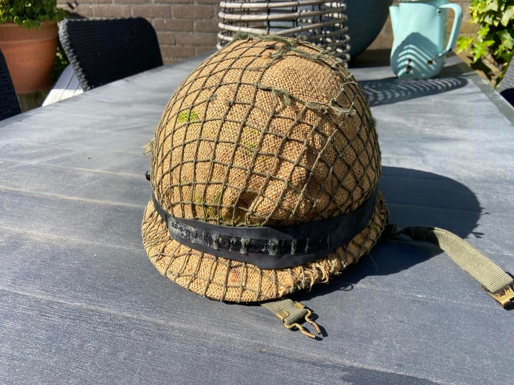 Militaire camouflage Helm, Ophalen, Landmacht, Nederland, Helm of Baret