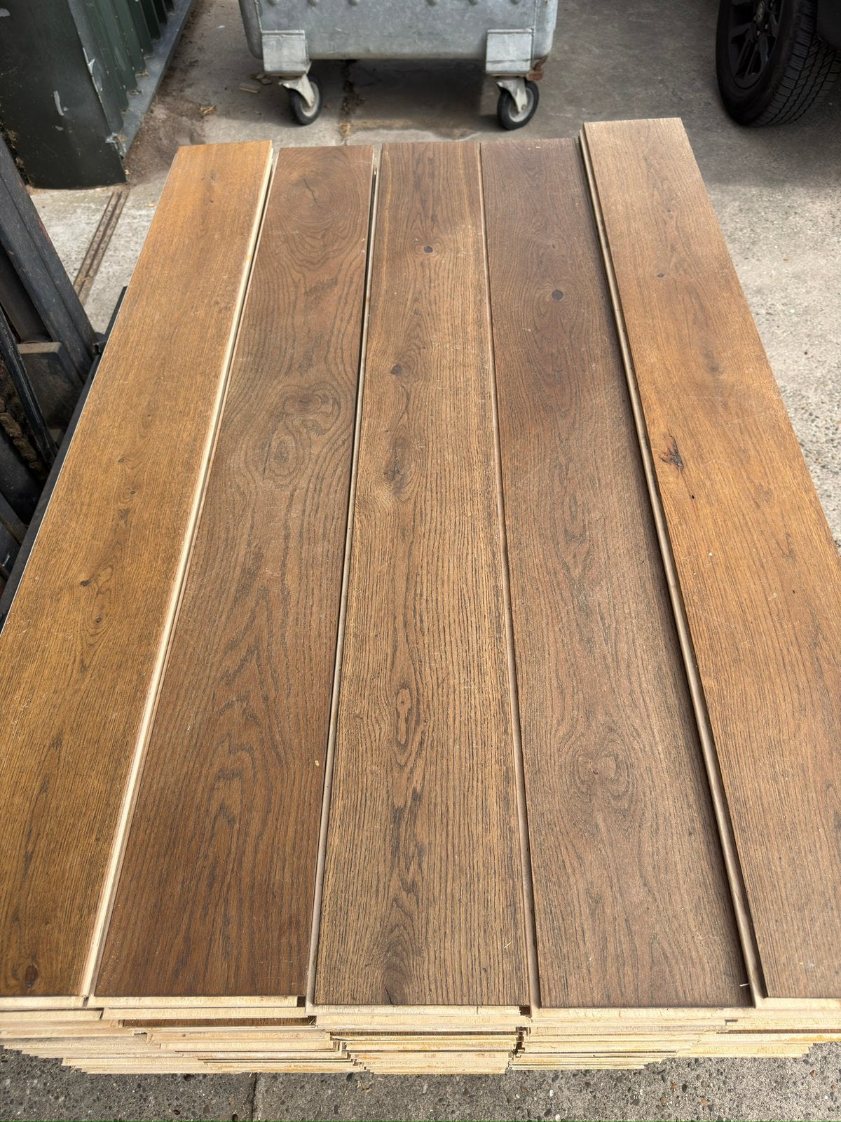 Eiken vloer 33 m2 multivloer 18 cm breed 2,1cm dik top 7 mm, Ophalen, Vloerdelen of -planken, Zo goed als nieuw, 10 m² of meer
