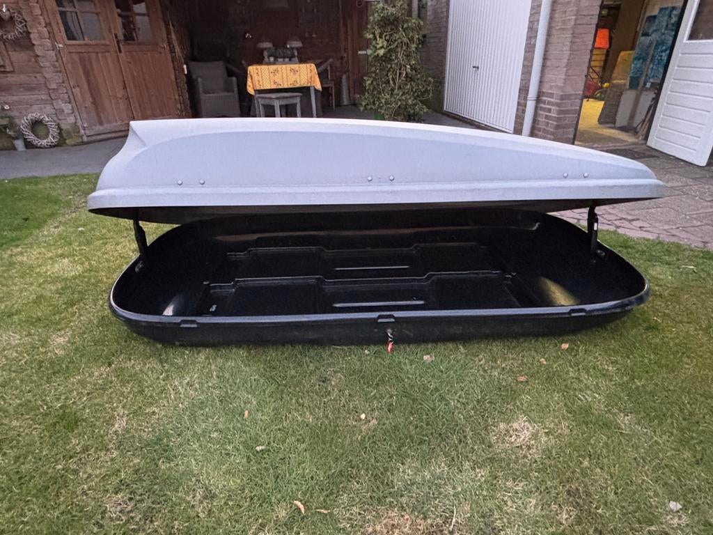 Dakkoffer incl dakdragers te huur bagagekoffer dakkoffers, Auto diversen, Ophalen of Verzenden, Zo goed als nieuw