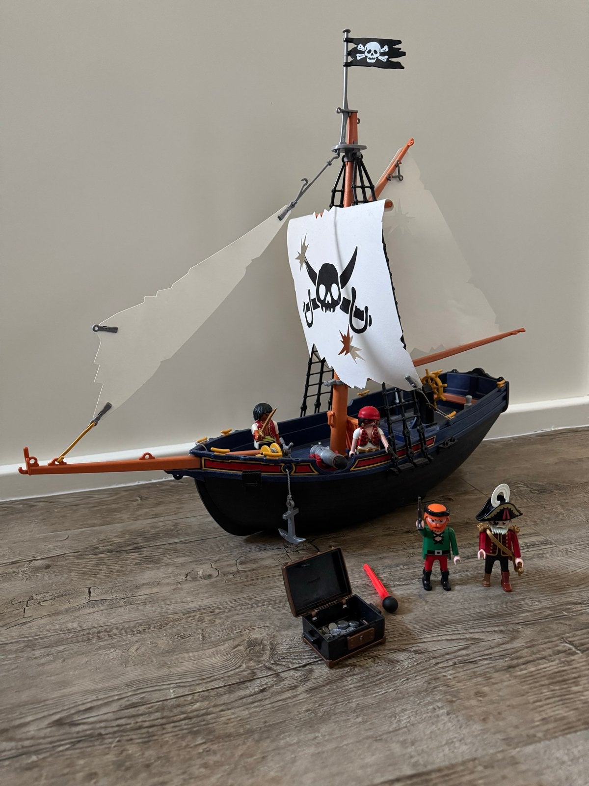 Playmobil Piratenschip met piraten en schatkist, Ophalen, Zo goed als nieuw, Jongen of Meisje