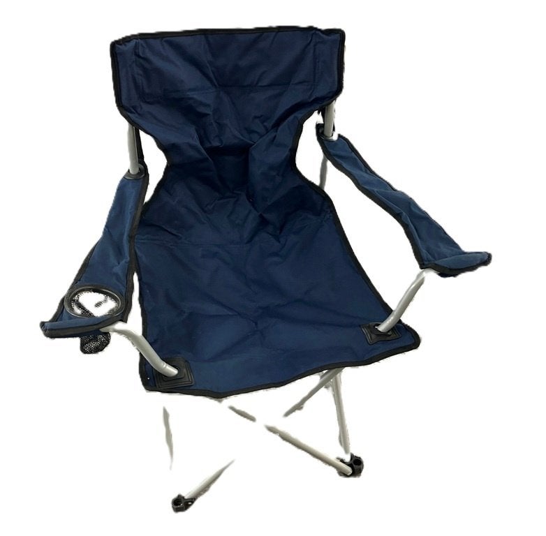 Campingstoel / vouwstoel blauw met bekerhouder., Caravans en Kamperen, Kampeermeubelen, Ophalen, Gebruikt, Campingstoel
