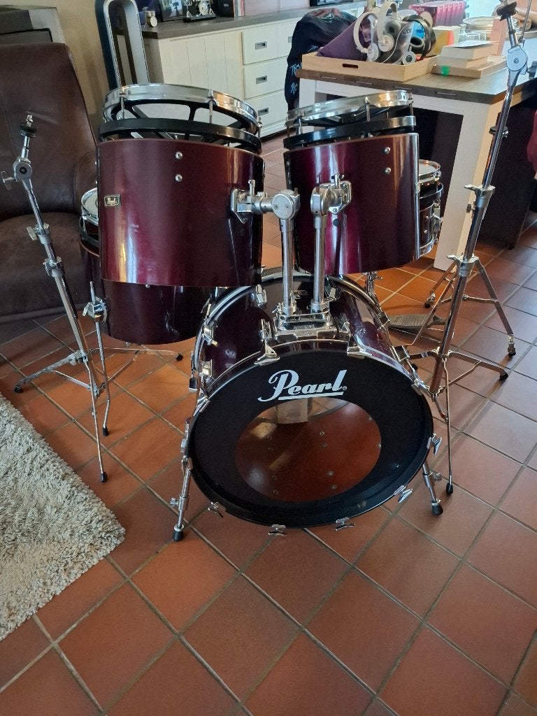 Zeldzaam pearl Vari pitch vintage drumstel ism remo rototoms, Muziek en Instrumenten, Instrumenten | Toebehoren, Ophalen, Gebruikt