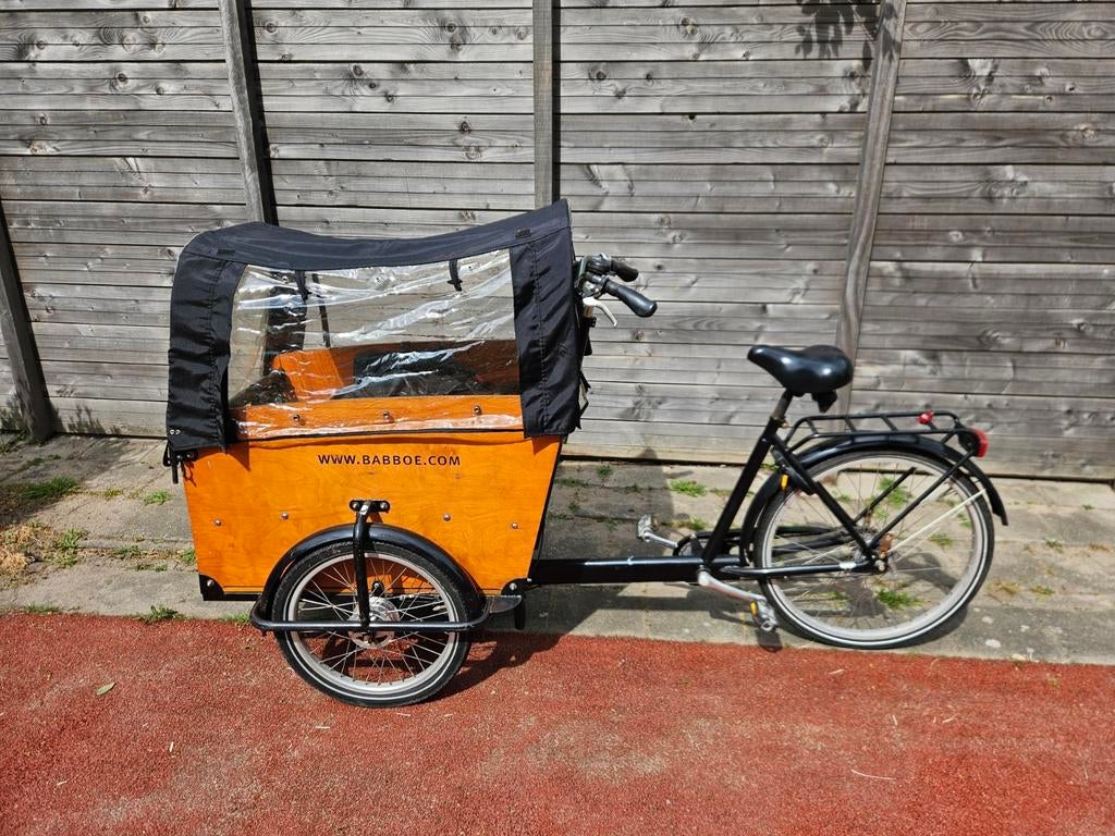 Babboe bakfiets met huif - Ideaal voor gezinnen!, Fietsen en Brommers, Fietsen | Bakfietsen, 4 kinderen of meer, Gebruikt, Huif