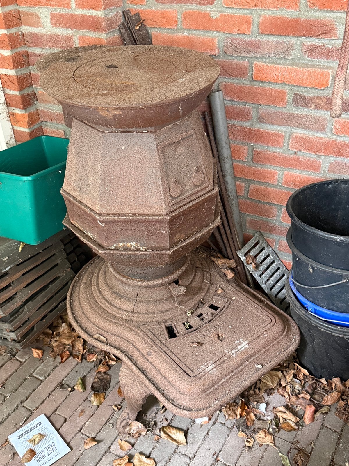 Ijzeren Balmain hout/kolen kachel, Huis en Inrichting, Ophalen, Gebruikt, Vrijstaand, Overige soorten