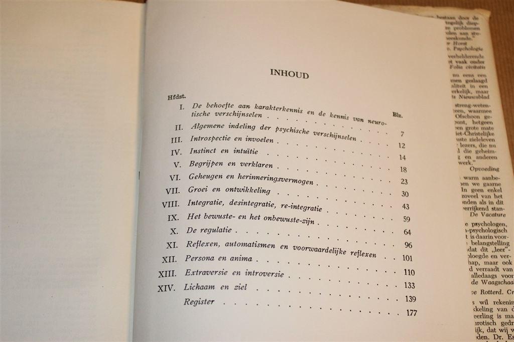 Vintage Psychologie [1957] — Karakterkennis & Neurosenleer, Boeken, Ophalen of Verzenden, Gelezen