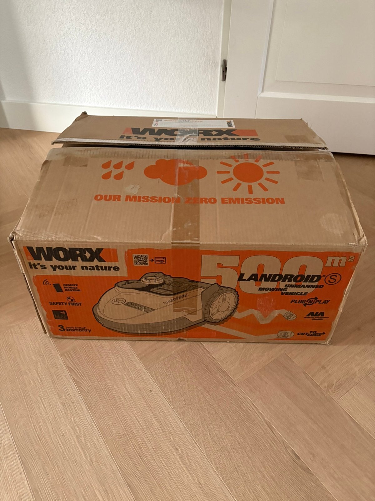 Robotgrasmaaier nieuw 500m2 worx, Ophalen of Verzenden, Zo goed als nieuw, Minder dan 20 cm