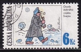 110 Tsjechië Michel 155 gestempeld , Getekende humor, Verzenden, Overige landen, Gestempeld