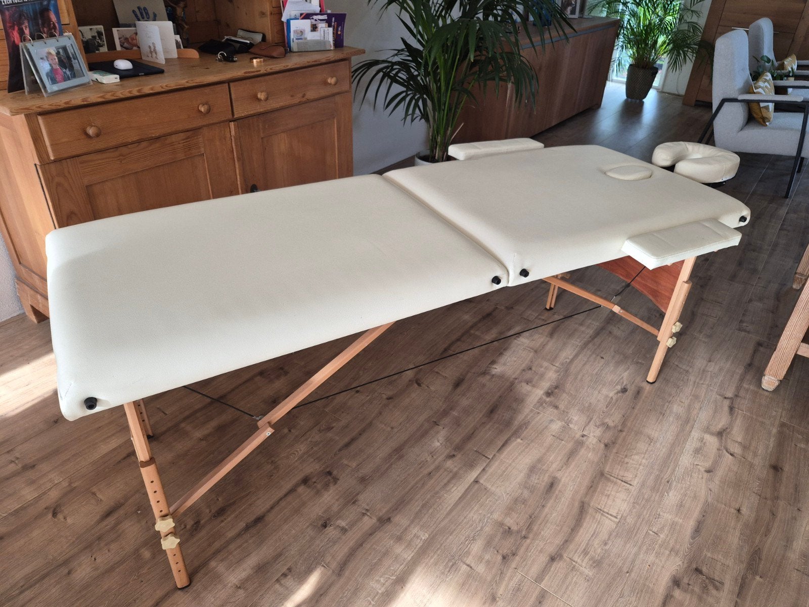 Inklapbare, in hoogte verstelbare massagebank, Ophalen, Zo goed als nieuw, Massagetafel