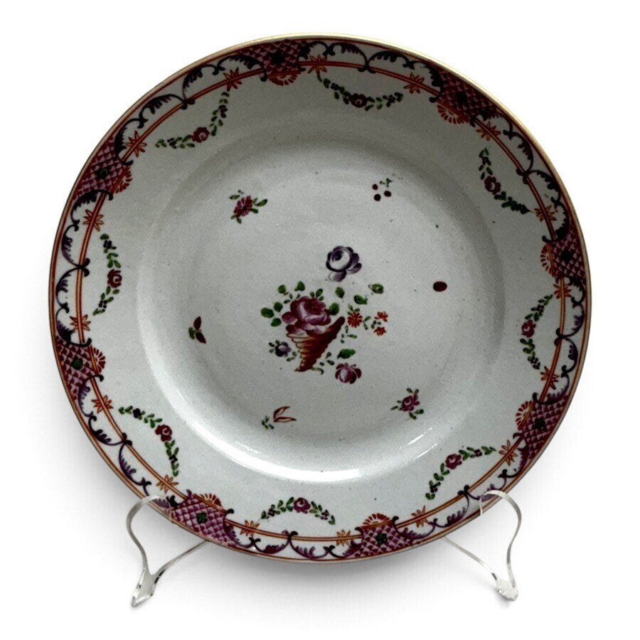 Vijf Qianlong Chinees porseleinen Famille Rose schotels, Antiek en Kunst, Ophalen of Verzenden