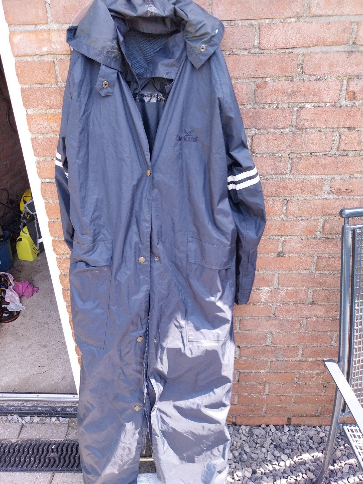 dames regenjas poncho van greenland xxl/xl blauw waterdicht, Ophalen of Verzenden, Zo goed als nieuw, Regenjas