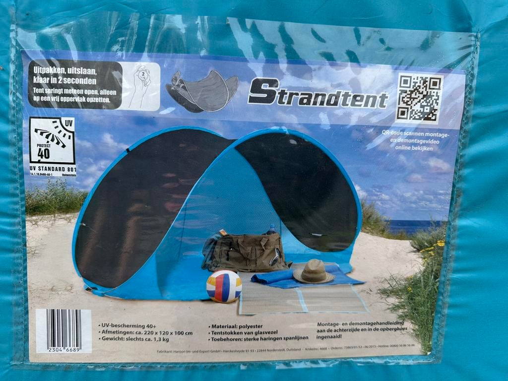 Strandtent pop-up, Ophalen, Zo goed als nieuw, Tot en met 4