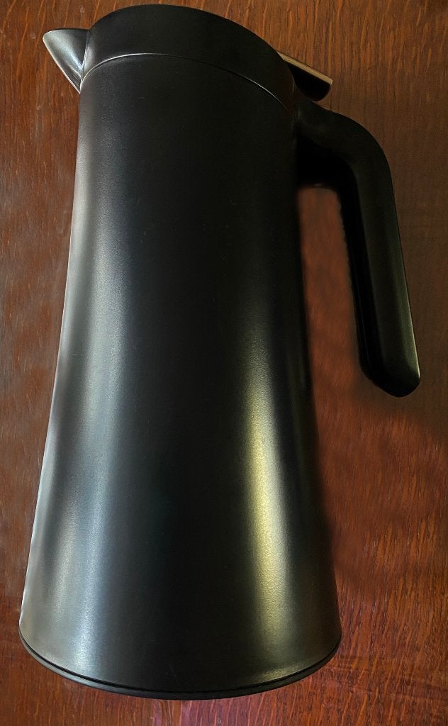 Thermoskan, zwart/zilver, 1 liter, Kunststof, Ophalen of Verzenden, Zwart, Overige merken