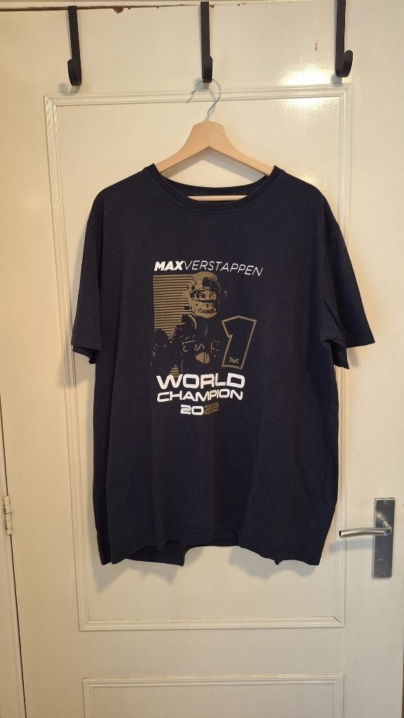 Officieel Max Verstappen World Champion 2022 T-shirt, Blauw, Ophalen of Verzenden, Zo goed als nieuw, Overige maten