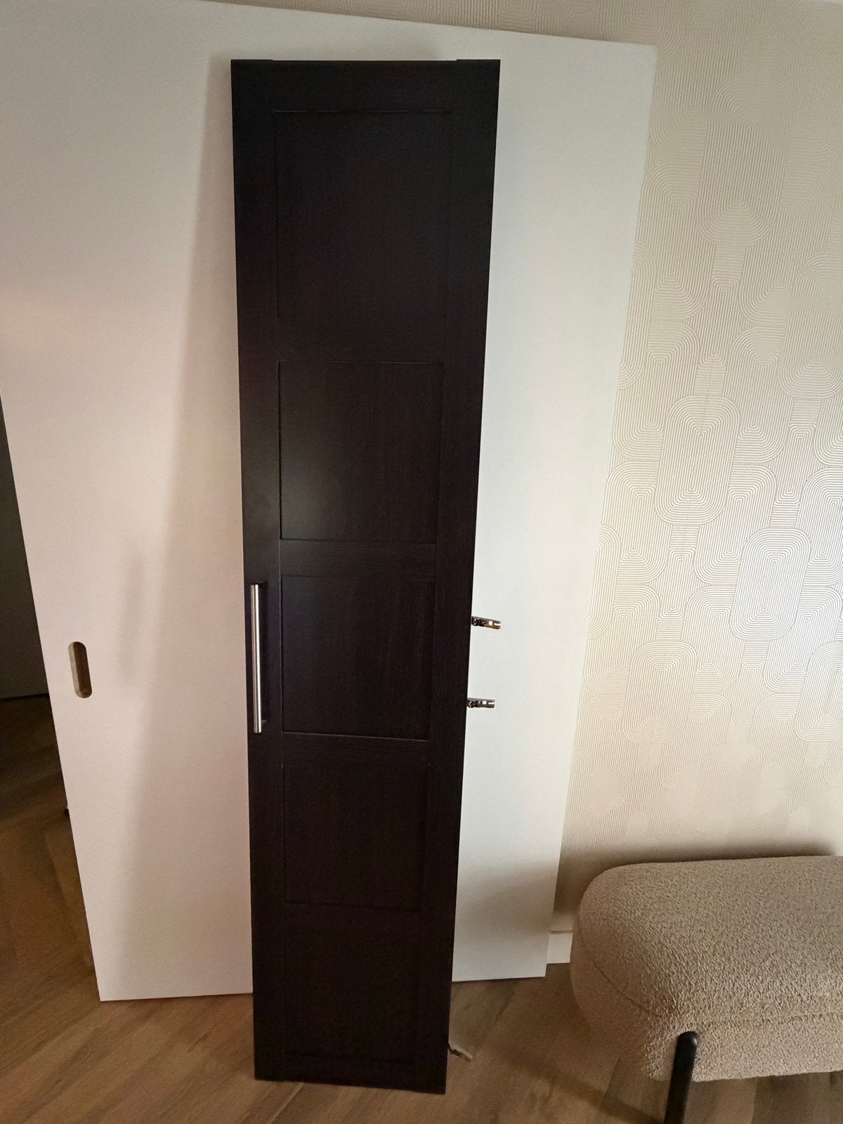 IKEA Pax Bergsbo deur zwart/bruin 229x50 cm (incl. scharnier, Ophalen, Gebruikt, 200 cm of meer, 50 tot 100 cm