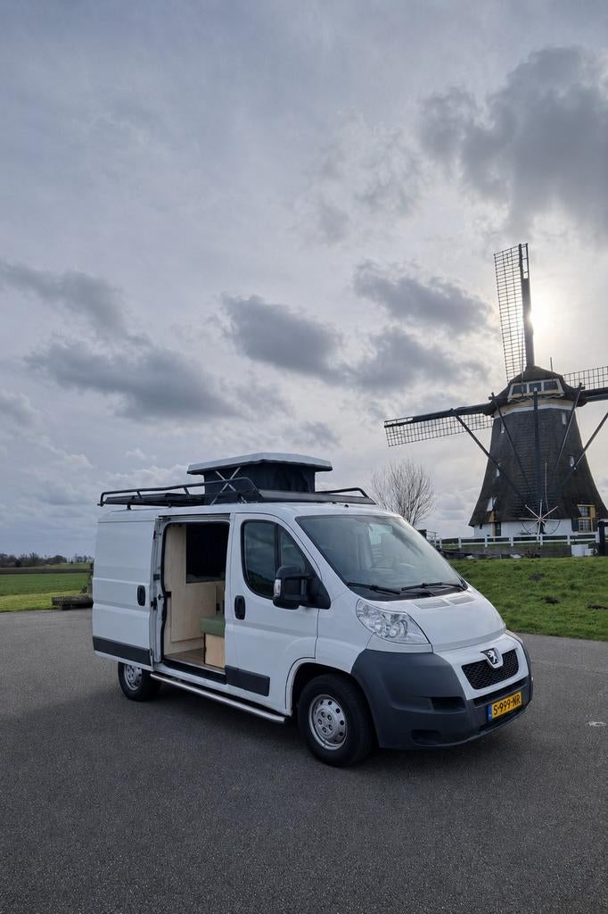 Unieke zelfbouw camperbus Peugeot Boxer L1H1 - Gereviseerde, Overige merken, Gaslek-detector, Dakluik, Tot en met 2