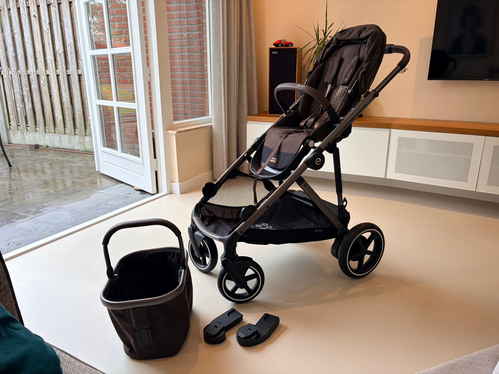 NIEUW! Cybex e-Gazelle S (Taupe/ChocBr) + Extra Frame & Acc., Nieuw, Duowagen, Combiwagen, Ophalen