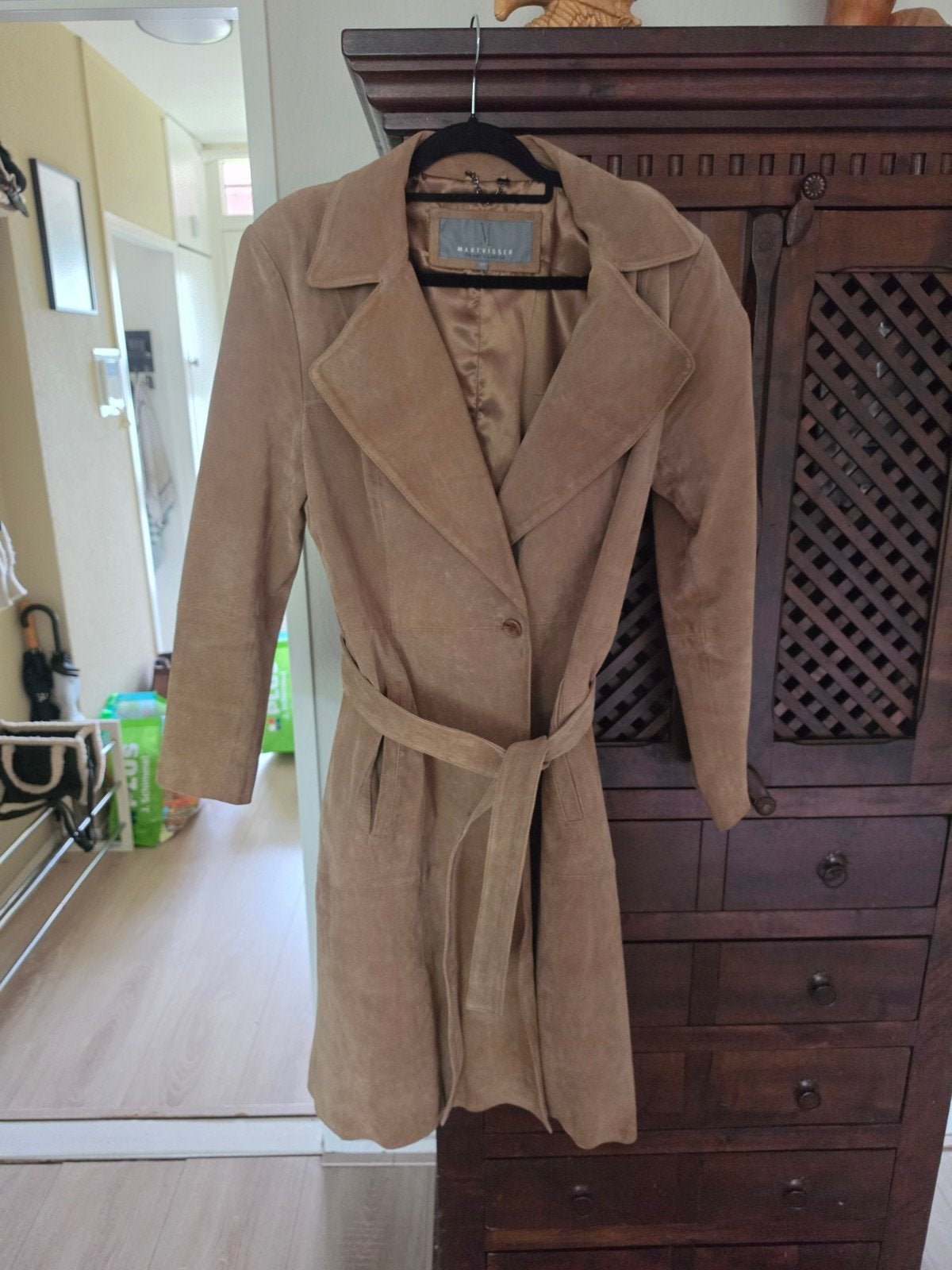 Mart Visser suède jas - The Coat Collection, Mart Visser, Beige, Maat 42/44 (L), Ophalen of Verzenden