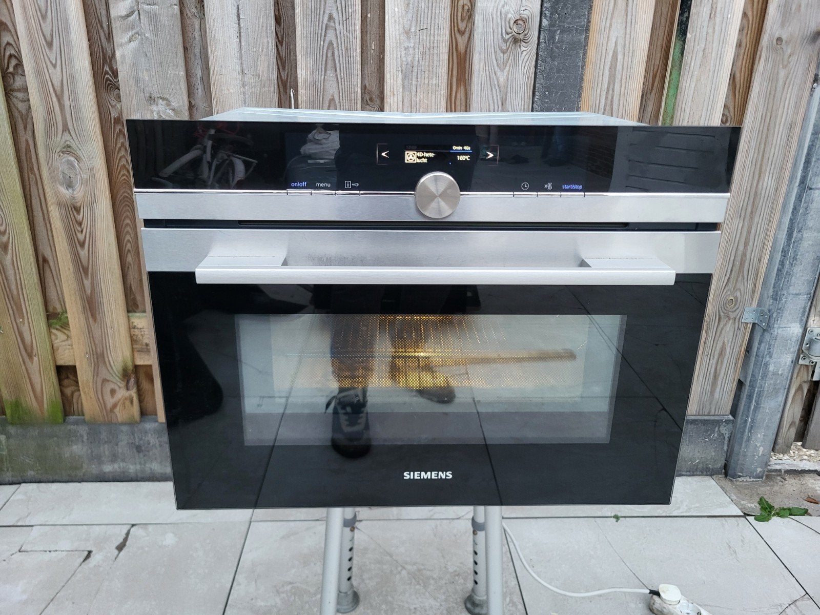LUXE SIEMENS ZWART COMBI OVEN MAGNETRON, Ophalen of Verzenden, Zo goed als nieuw, Hete lucht