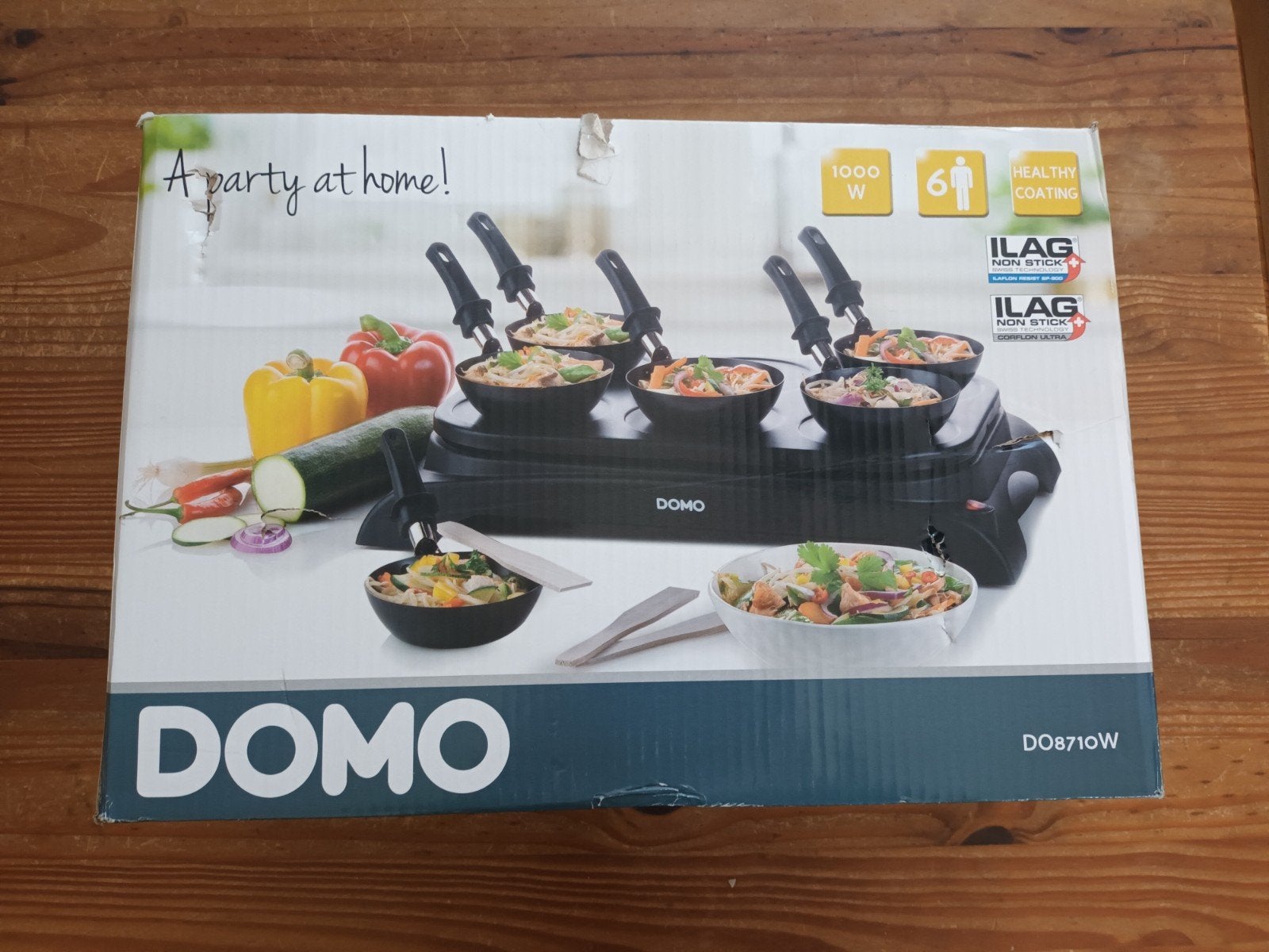 Domo Raclette Grill DO8710W - 6 personen, 1000W, Ophalen of Verzenden