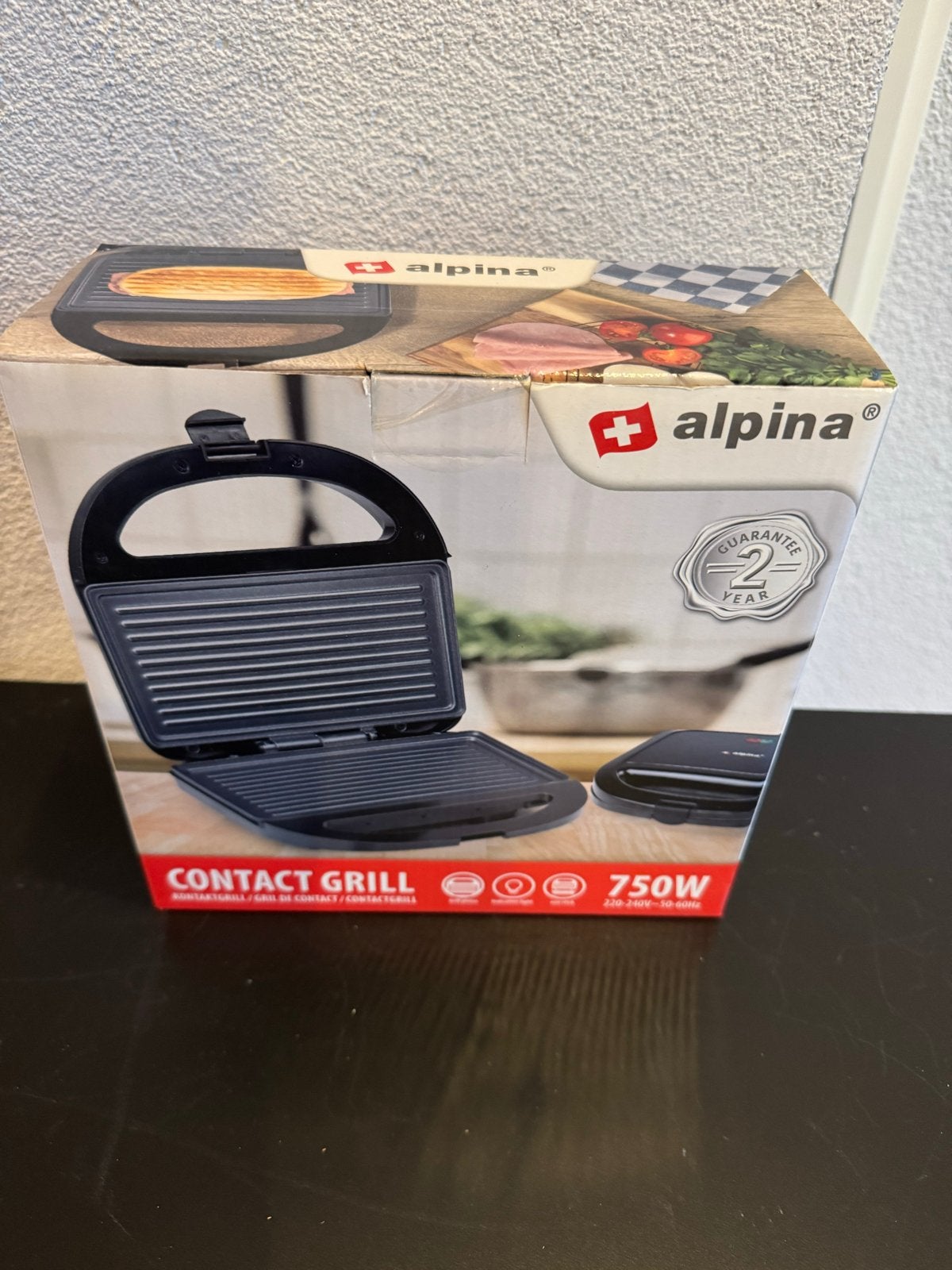 Alpina Contact Grill 750W - Nieuw in doos, Ophalen of Verzenden, Nieuw
