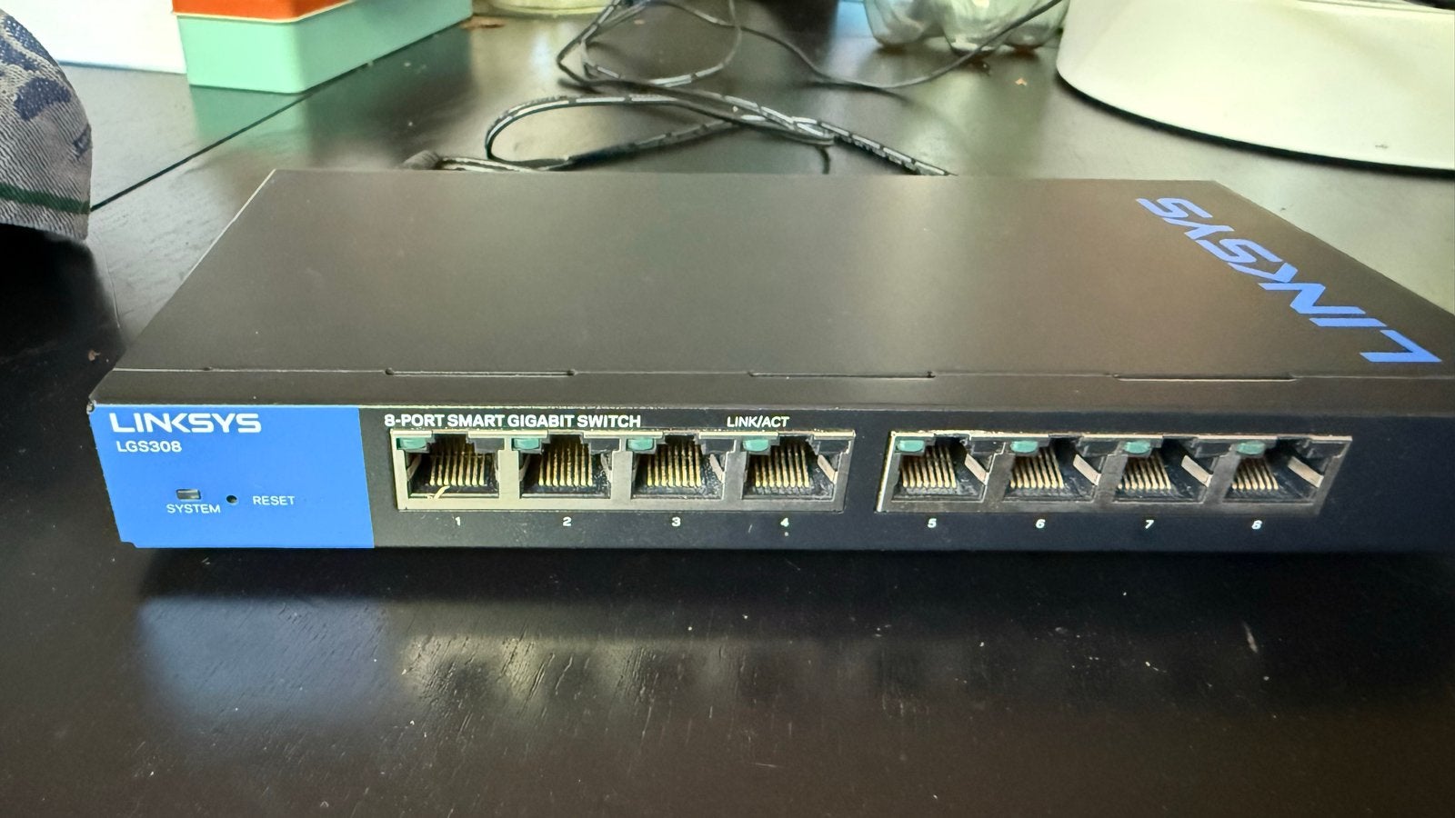 Linksys LGS308 8-poorts Smart Gigabit Switch, Ophalen of Verzenden, Gebruikt