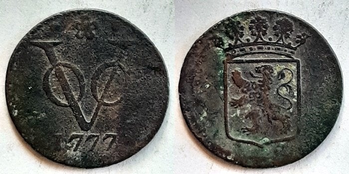 VOC duit Holland 1777, Postzegels en Munten, Verzenden, Vóór koninkrijk, Overige waardes