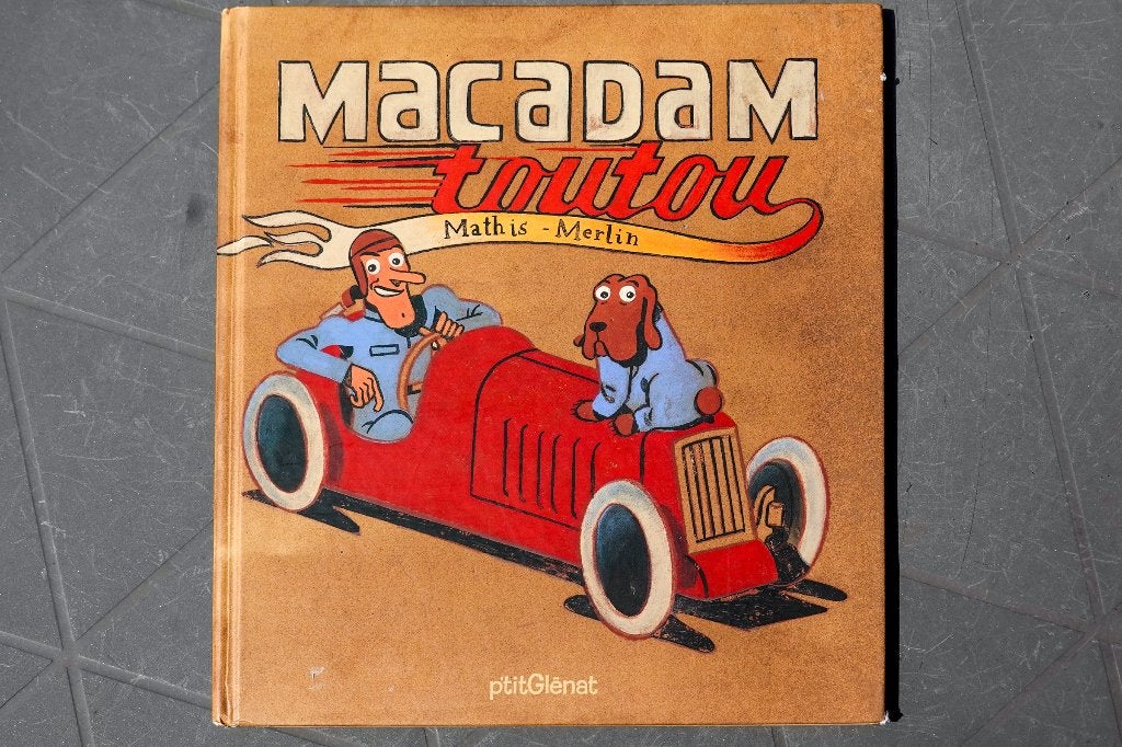 Geïllustreerd boek: Macadam toutou (Frans), Ophalen of Verzenden, Zo goed als nieuw, Mathis Merlin, Prentenboek
