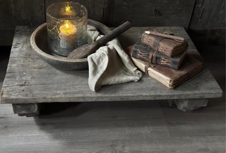 Unieke oud houten bajot - tafel - salontafel, Ophalen of Verzenden, Nieuw