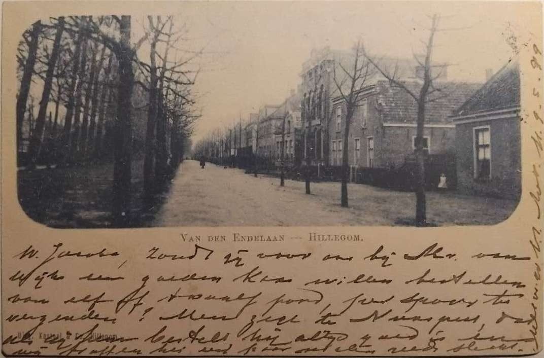 Hillegom 1899 (Z.H.) - Van den Endelaan met Pand Java, Ophalen of Verzenden, Voor 1920, Gelopen, Zuid-Holland