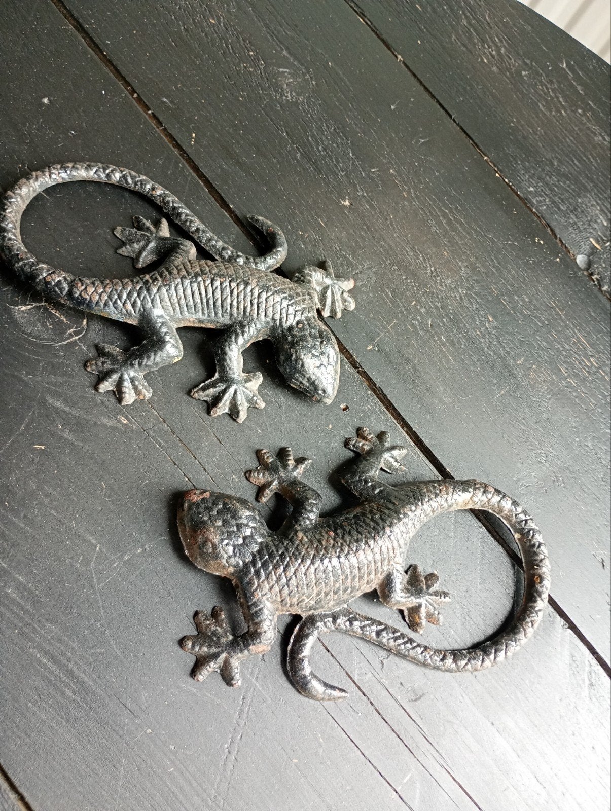 Decoratieve metalen hagedissen (2 stuks), Ophalen of Verzenden
