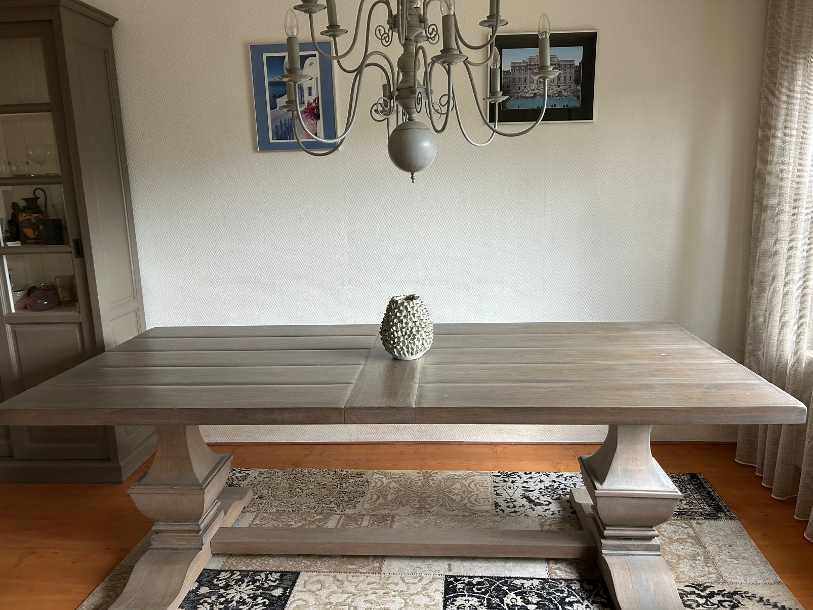 Brocante eettafel, Ophalen, Gebruikt, 200 cm of meer, 50 tot 100 cm