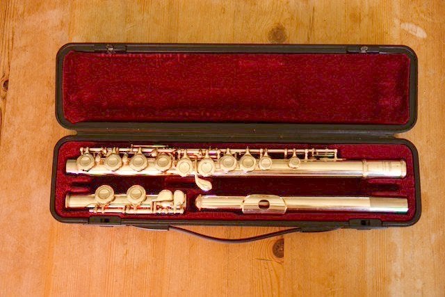 Yamaha YFL-211SII Dwarsfluit met koffer, Ophalen of Verzenden, Gebruikt, Dwarsfluit, Met koffer of tas