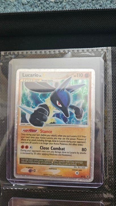 Lucario LV X Diamon and Pearl promo DP12, Ophalen of Verzenden, Zo goed als nieuw, Losse kaart, Foil