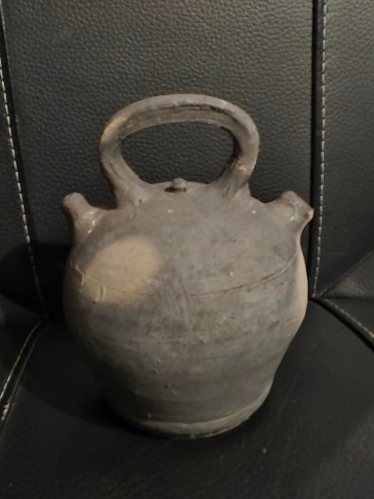 steengoed water wijn kruik oudheid vroeg romeins, Ophalen of Verzenden, Overige kleuren, Glas, Minder dan 50 cm