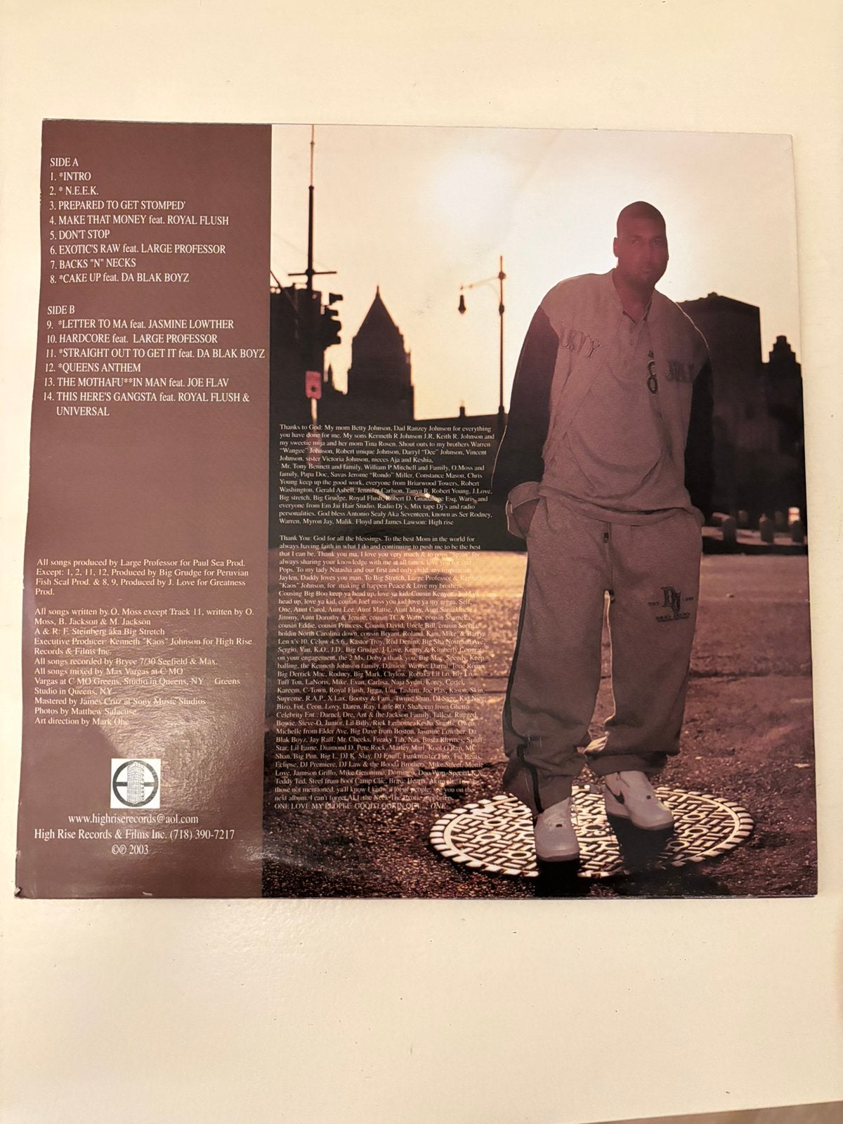 Lp 2003 neek the exotic - exotic’s raw hiphop og vinyl nm, Cd's en Dvd's, Ophalen of Verzenden, Zo goed als nieuw, LP