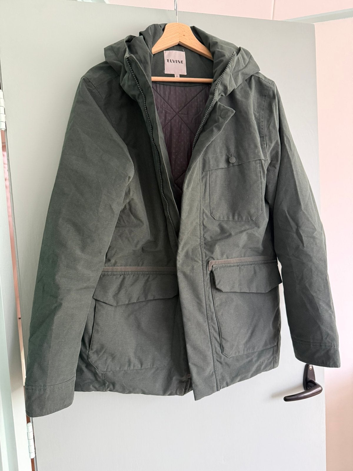 Winterjas Elvine heren maat M, Ophalen of Verzenden, Zo goed als nieuw, Maat 48/50 (M), Groen