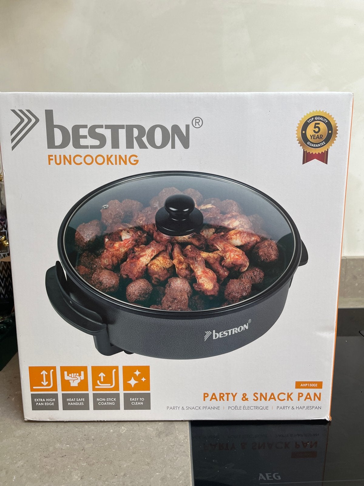 Bestron AHP15002 Party & Snack Pan - Nieuw in doos, Ophalen, Nieuw
