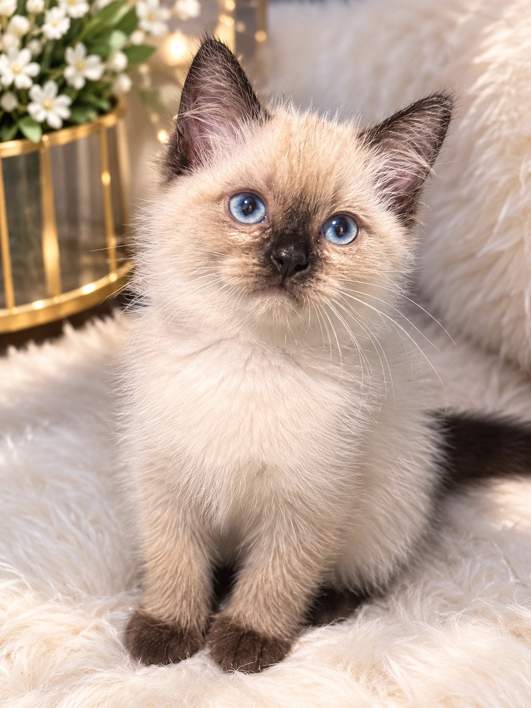 Ragdoll kittens met blauwe ogen – €600 per kitten
