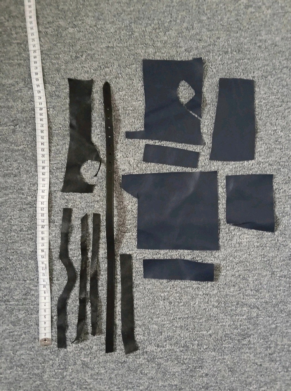 Restjes lappen leer, Hobby en Vrije tijd, Gebruikt, Leer of Kunstleer, Ophalen of Verzenden, Minder dan 30 cm