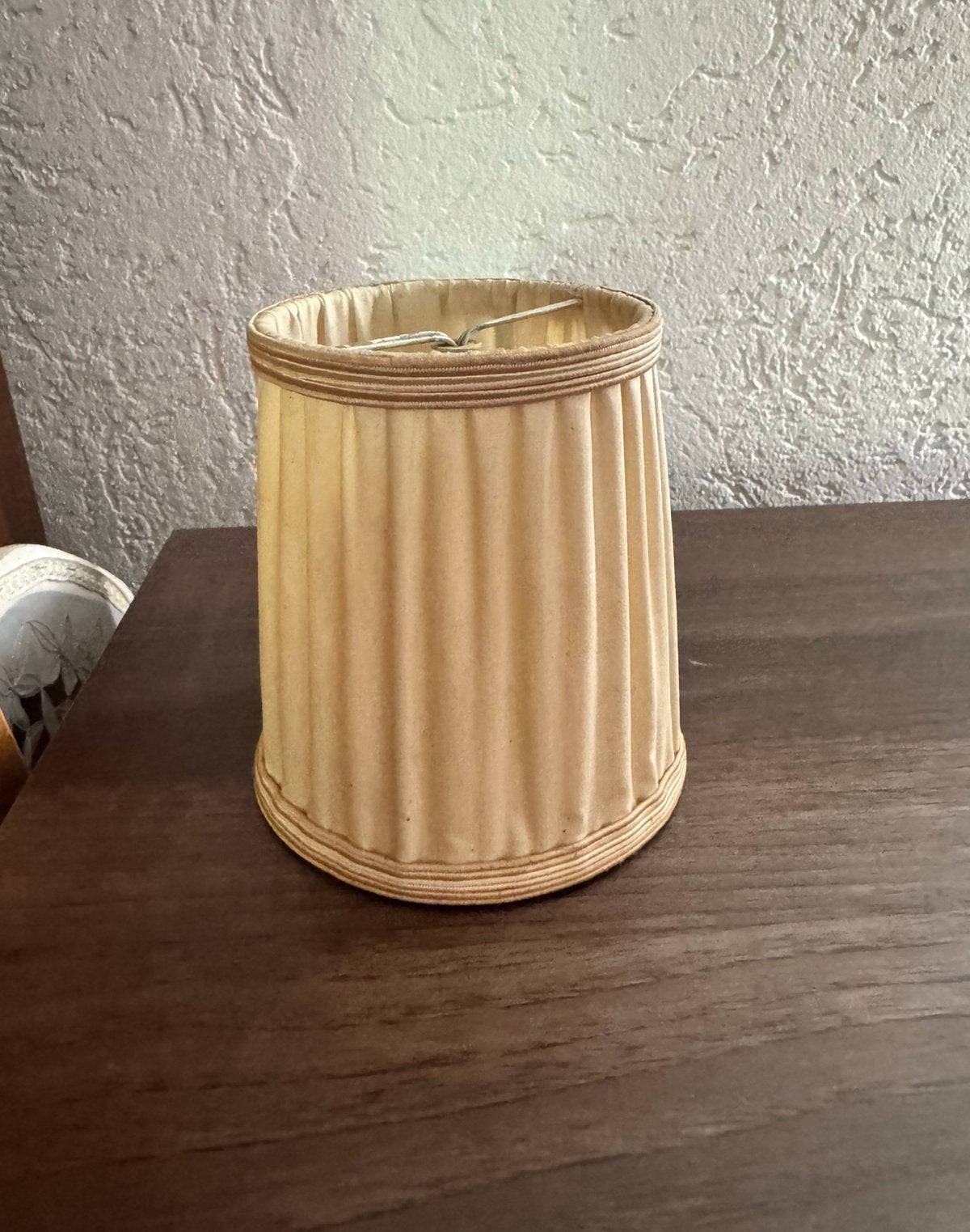 Vintage klemlampenkap lampenkapje, Ophalen of Verzenden, Rond