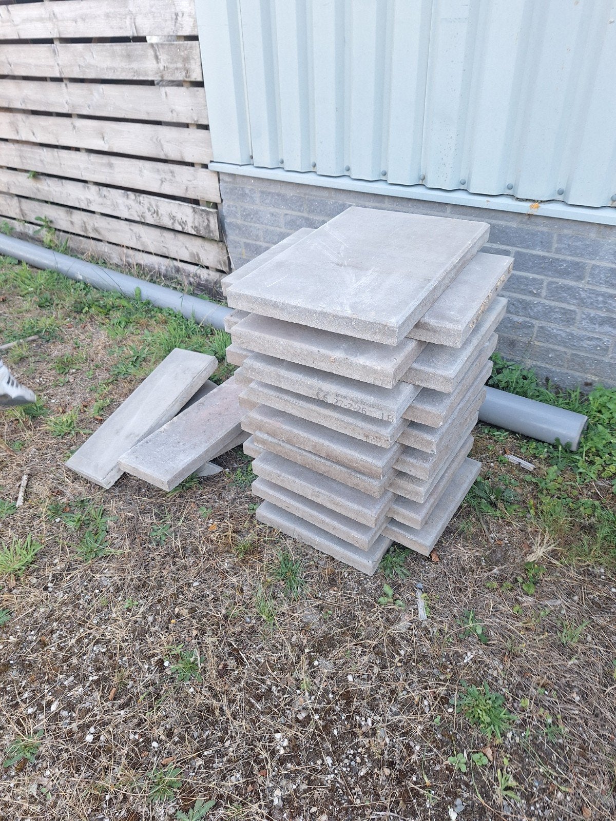 Beton tegels 60x40x4cm, Tuin en Terras, Tegels en Klinkers, Ophalen, Gebruikt, Beton, Terrastegels