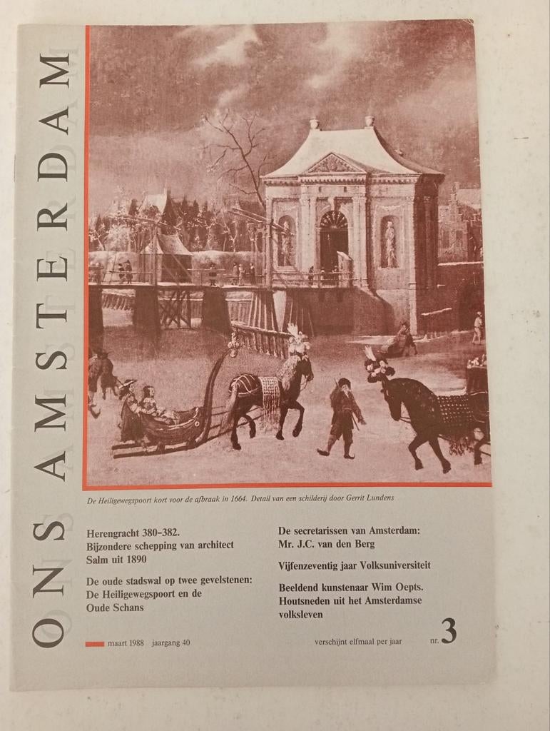 Ons Amsterdam - Maart 1988, Jaargang 40, Nr. 3, Ophalen of Verzenden, Gelezen, Overige typen