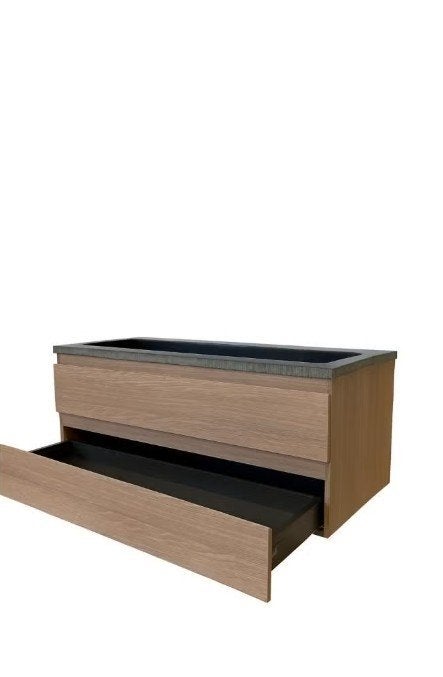 Combi-deal luxe badmeubel met natuursteen granieten wastafel, Ophalen, 100 tot 150 cm, Nieuw, Minder dan 100 cm