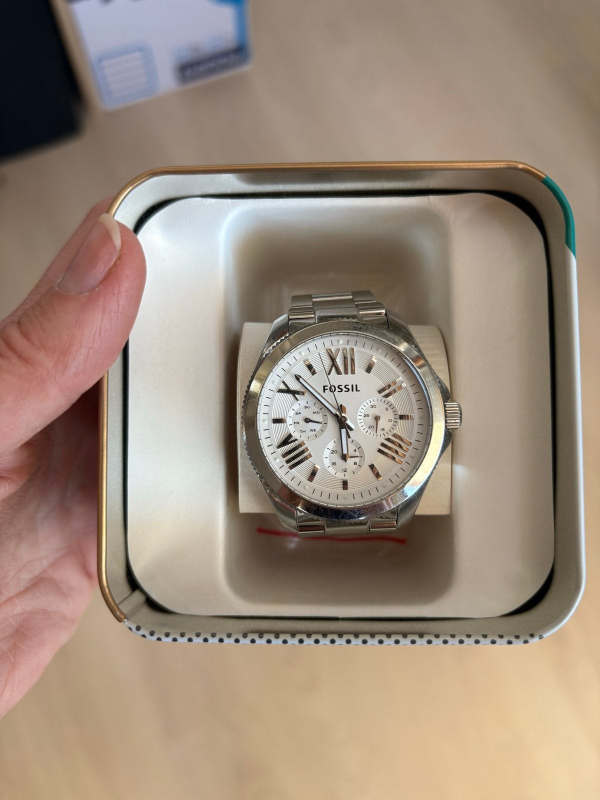 Fossil dames horloge - Zo goed als nieuw, Overige merken, Staal, Polshorloge, Ophalen of Verzenden