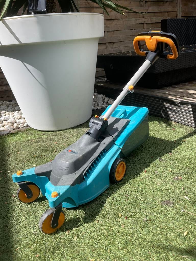 Kinder grasmaaier van metk gardena, Kooimesmaaier, Ophalen of Verzenden, Gebruikt