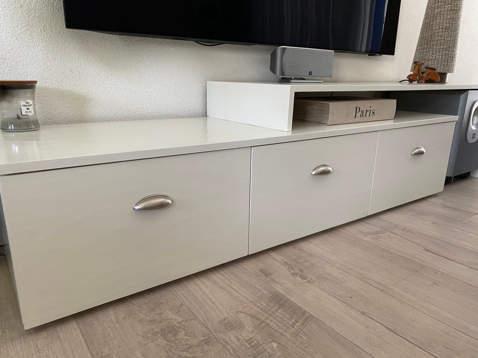Tv meubel, Ophalen, 150 tot 200 cm, Zo goed als nieuw, Minder dan 100 cm