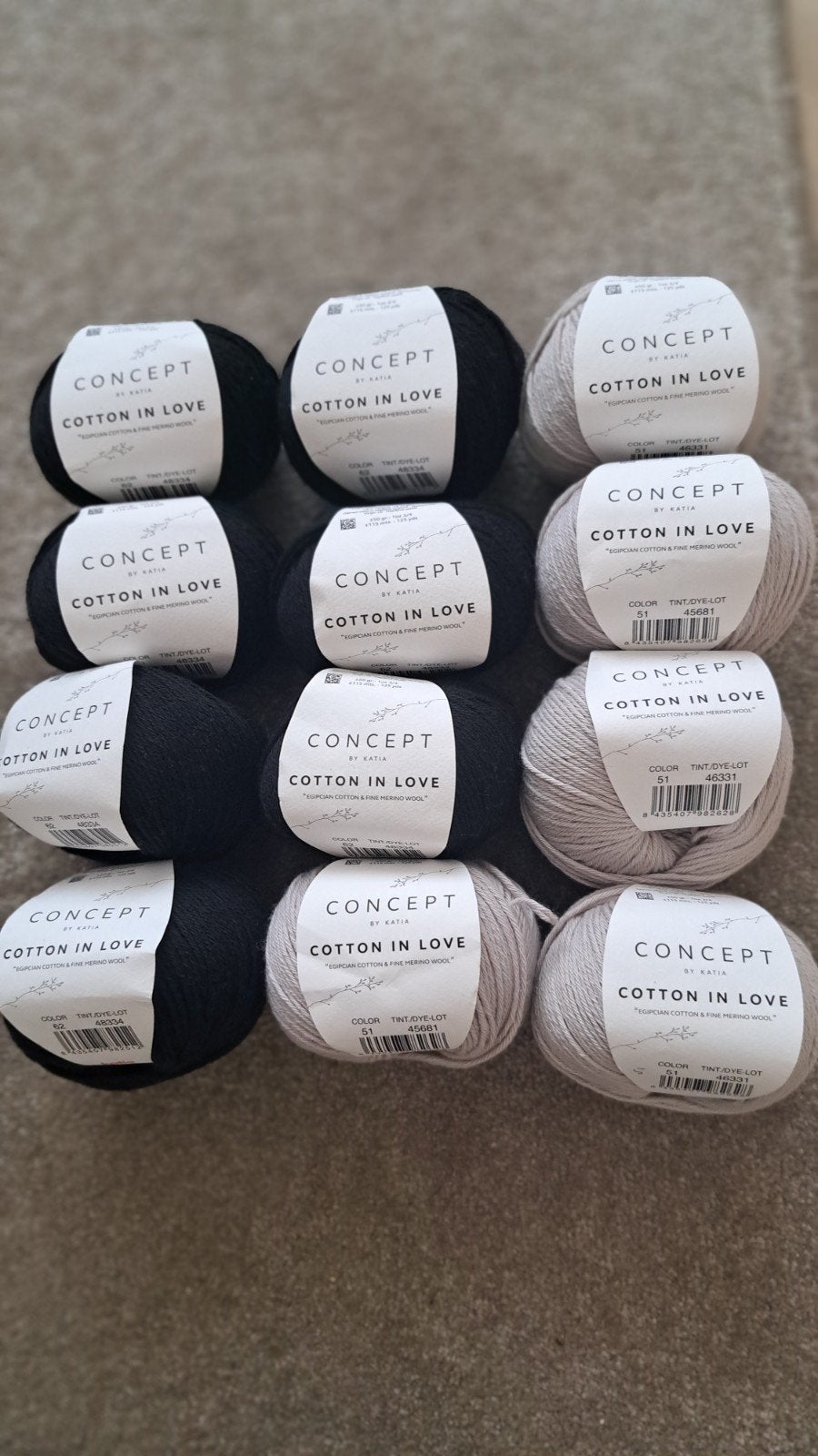 Katia Concept Cotton in Love - Katoen & Merinowol (12 bollen, Hobby en Vrije tijd, Breien en Haken, Ophalen of Verzenden, Nieuw